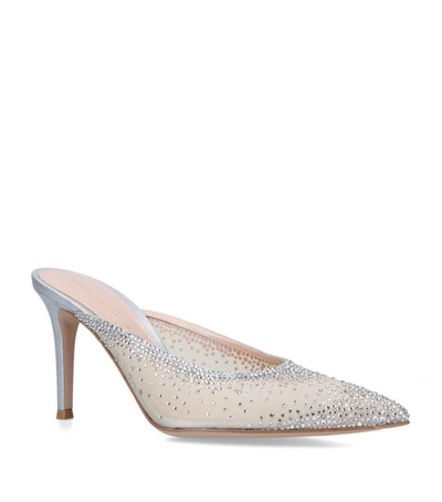 Shop Gianvito Rossi Crystal-embellished Matilde Mules 85