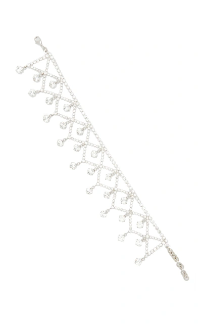 Shop Alessandra Rich Women's Crystal-embellished Silver-tone Choker