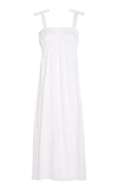 Shop Faithfull The Brand Women's Bellamy Linen Midi Dress In White
