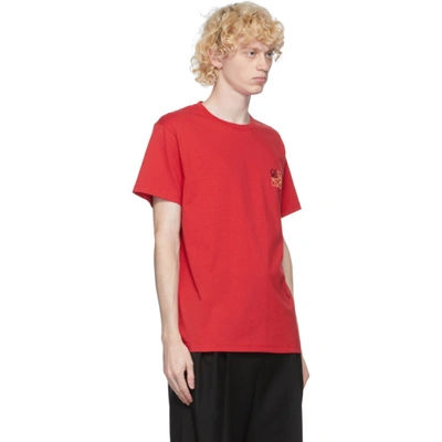 Shop Loewe Red Anagram T-shirt In 7100 Red