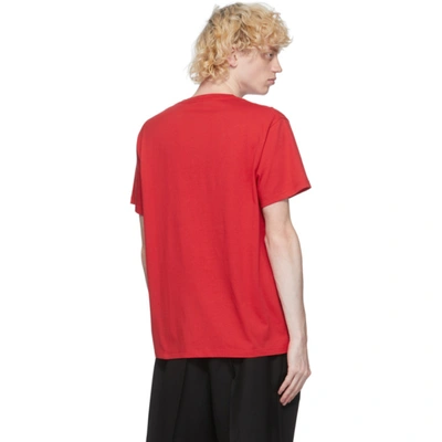 Shop Loewe Red Anagram T-shirt In 7100 Red