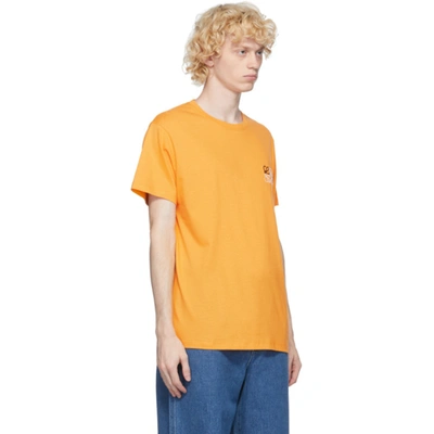 Shop Loewe Orange Anagram T-shirt In 9100 Orange