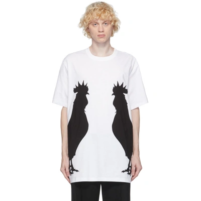 LOEWE LOEWE WHITE ROOSTER T-SHIRT 