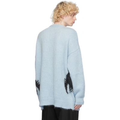 Shop Loewe Blue Mohair And Wool Rooster Sweater In 5148 Lht Bl