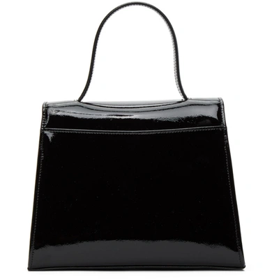 Shop Little Liffner Black Naplak Patent Lady Bag