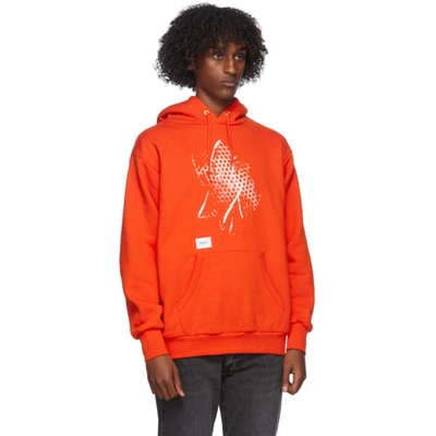 Shop Vans Orange Wtaps Edition Pullover Hoodie In Man Red