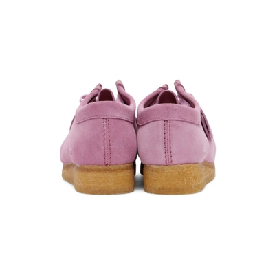 Shop Palm Angels Purple Clark Originals Edition Wallabee Desert Boots In Lilac/black