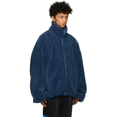 Shop A. A. Spectrum Blue Polar Jacket In Stone Blue