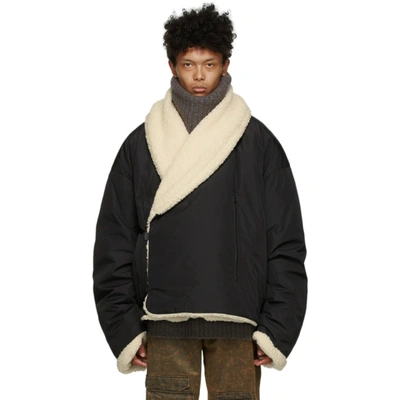 Shop A. A. Spectrum Black Mongolian Fleece Jacket