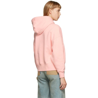 Shop Palm Angels Pink Bear Hoodie In Pink/brown