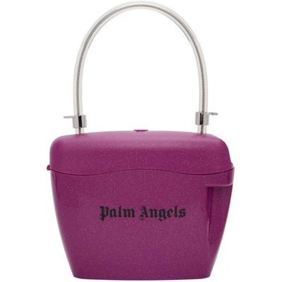 Shop Palm Angels Pink Padlock Shoulder Bag In Fuchsia