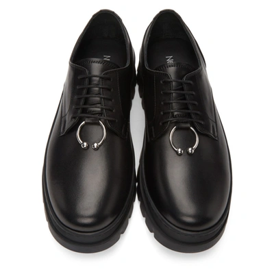 Shop Neil Barrett Black Pierced Punk Derbys In 01 Black