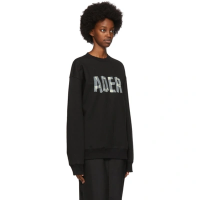 Shop Ader Error Black Knit Mask Sweatshirt