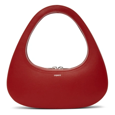 Shop Coperni Red Baguette Swipe Bag In Bright Red