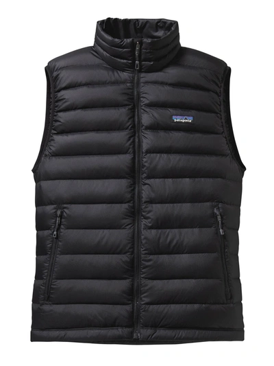 Shop Patagonia Quilted Vest With Logo In Black