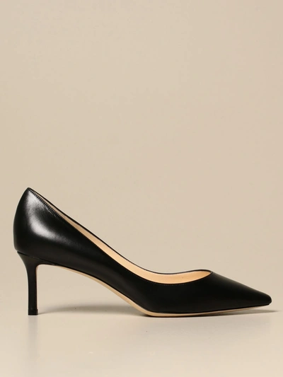 Shop Jimmy Choo Leather Pumps In Black