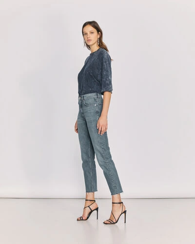Shop Iro Hypnosis Straight Leg Jeans In Country Mid Blue