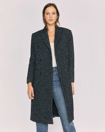 Iro Cepilea Long Wool Blend Coat In Anthracite | ModeSens