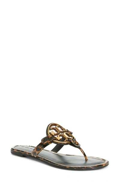 Tory Burch Metal Miller Flip Flop In Barbados Leopard | ModeSens