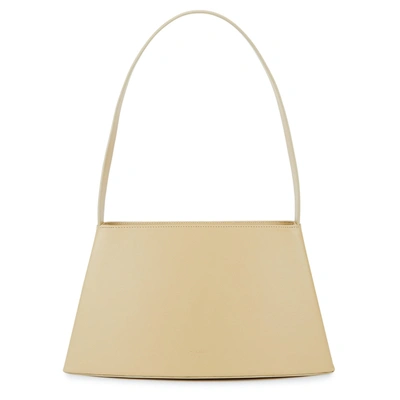 Shop Low Classic Curve Cream Leather Shoulder Bag In Beige