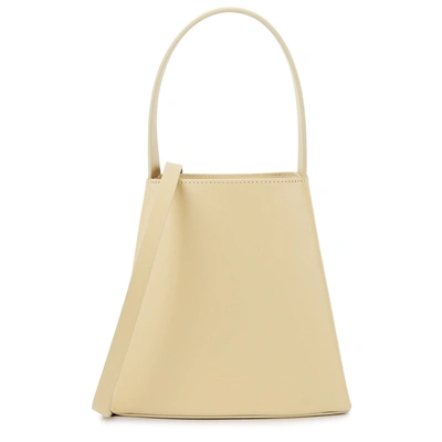 Shop Low Classic Curve Mini Cream Leather Top Handle Bag In Beige