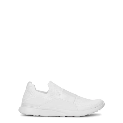 Shop Apl Athletic Propulsion Labs Techloom Bliss White Stretch-knit Sneakers