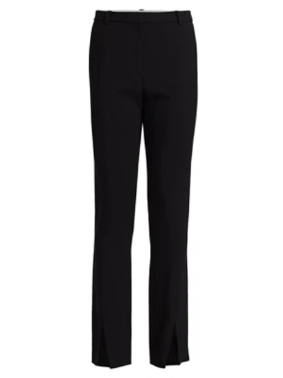 Shop Victoria Beckham Front Split Trousers In Black