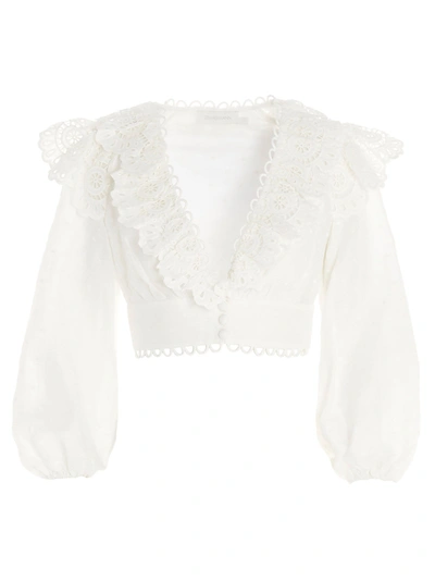 Shop Zimmermann Women's White Shirt