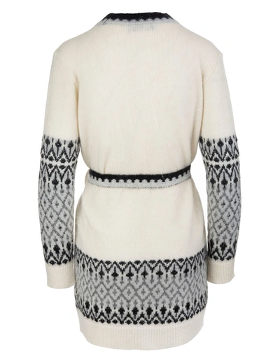 Shop Blumarine Women's White Wool Cardigan