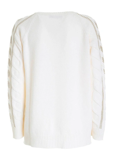 Shop Blumarine Women's White Wool Sweater