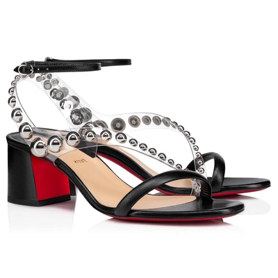 Shop Christian Louboutin Women's Black Leather Sandals