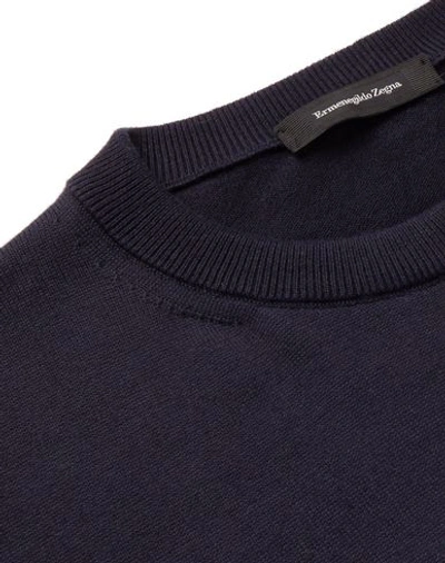 Shop Ermenegildo Zegna Sweaters In Slate Blue