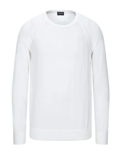 Shop Drumohr Man Sweater White Size 44 Cotton