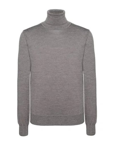 Shop 8 By Yoox Merino Wool Essential Roll-neck Sweater Man Turtleneck Dove Grey Size Xxl Merino Wool