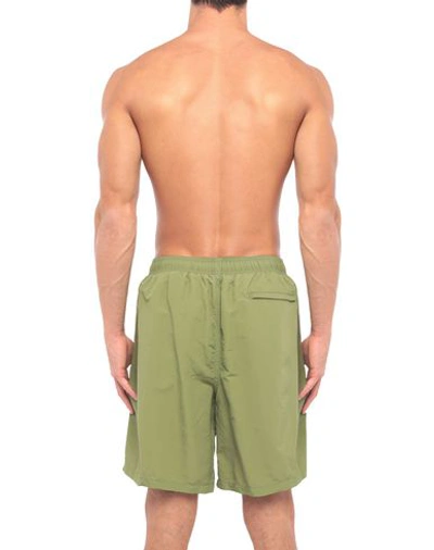 Shop Stussy Swim Shorts In Military Green