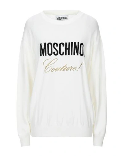 Shop Moschino Sweaters In Ivory