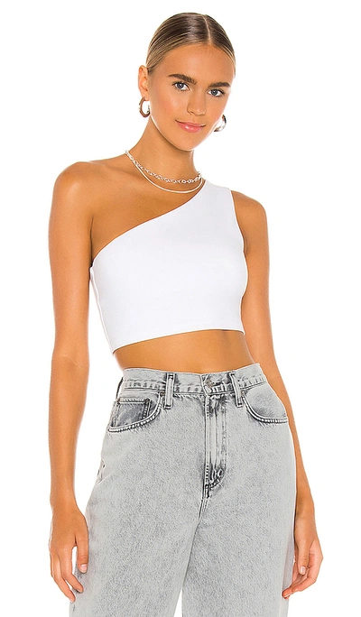 Shop Susana Monaco One Shoulder Crop Top In Sugar