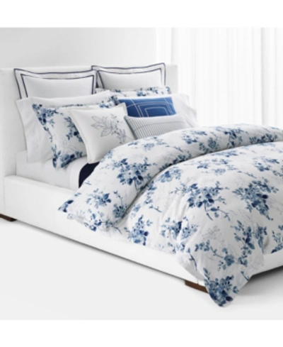 Shop Lauren Ralph Lauren Sandra Floral Duvet Cover Set, King Bedding In Blue