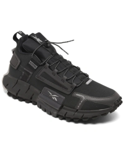 Shop Reebok Men's Zig Kinetica Edge Running Sneakers From Finish Line In Black