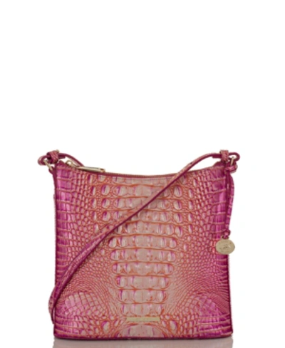Shop Brahmin Katie Melbourne Embossed Leather Crossbody In Peony Ombre Melbourne