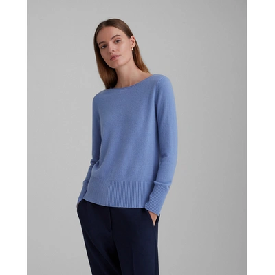 Shop Club Monaco Cerulean Blue Essential Cashmere Crewneck Sweater In Size Xs
