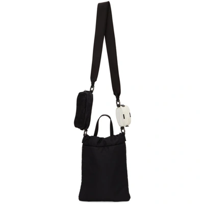 Shop Palm Angels Black Mirror Shopping Tote In Black/white