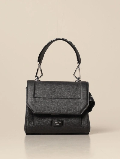 Shop Lancel Bag In Grained Leather In Black