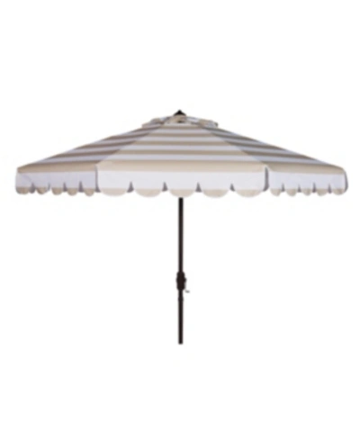 Safavieh Maui Striped 9' Umbrella In Beige
