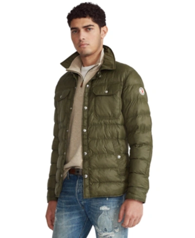 Shop Polo Ralph Lauren Men's Water-repellent Utility Jacket In Dark Loden