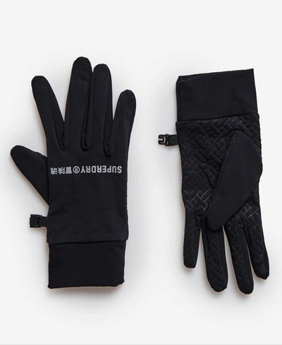 Shop Superdry Women's Sport Snow Glove Liners Black