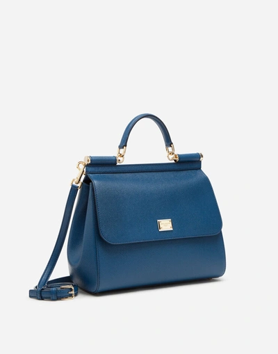 Shop Dolce & Gabbana Regular Sicily Bag In Dauphine Leather