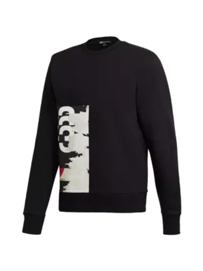 Shop Y-3 M Ch1 Gfx Graphic Crew Sweatshirt In Black