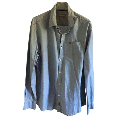 Pre-owned Napapijri Blue Cotton Shirts