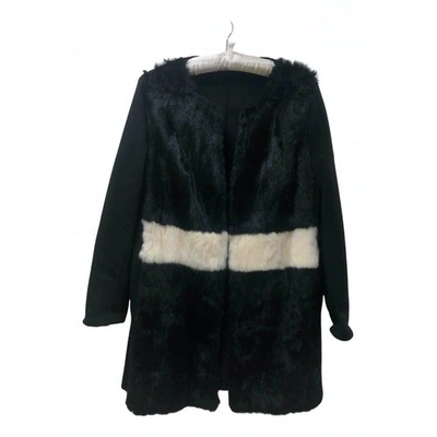 Pre-owned Luisa Cerano Black Wool Coat